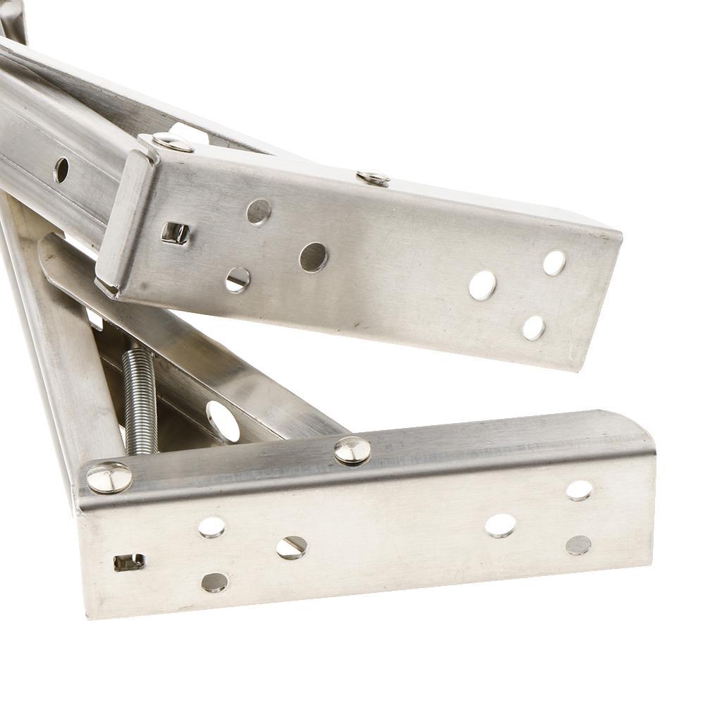 Pack of 2 Stainless Steel Folding Brackets Heavy Duty Shelf Triangle Stainless Steel Folding Shelf Bracket