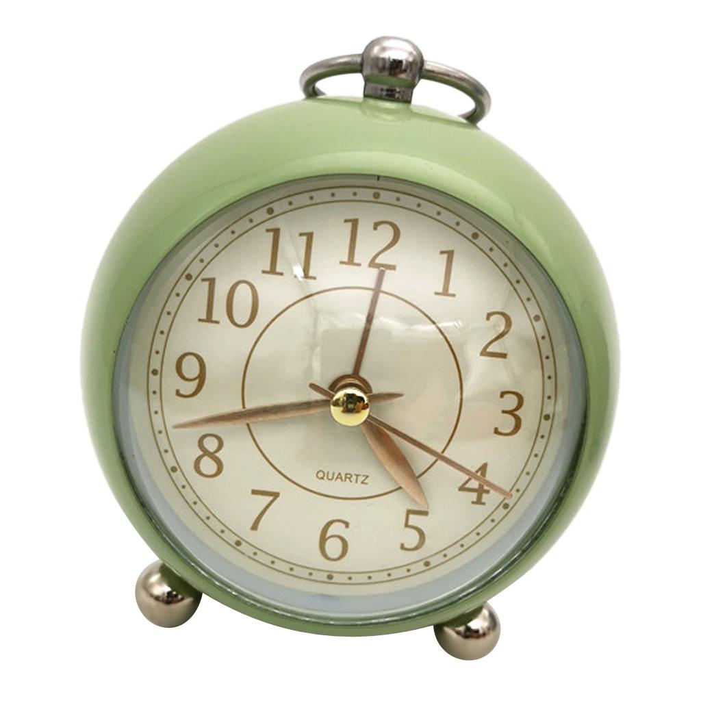  Silent Bedside quartz clock Table Alarm Clock with Nigth Light  Green