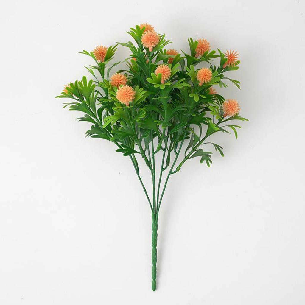 Artificial Flowers Desktop Faux Flowers Arrangement Bouquet for Home Office Champagne orange