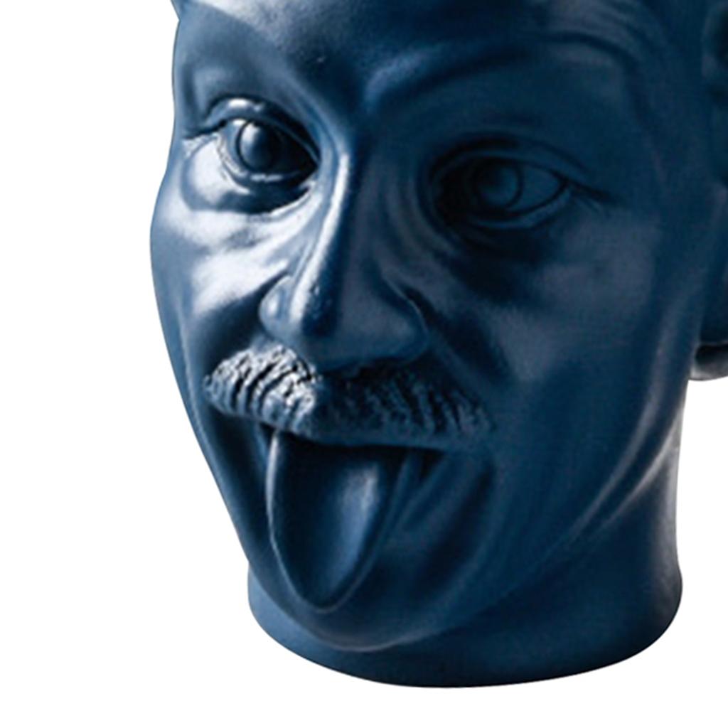 Face Plant Novelty Planter That Holds Plants Flower Dark Blue