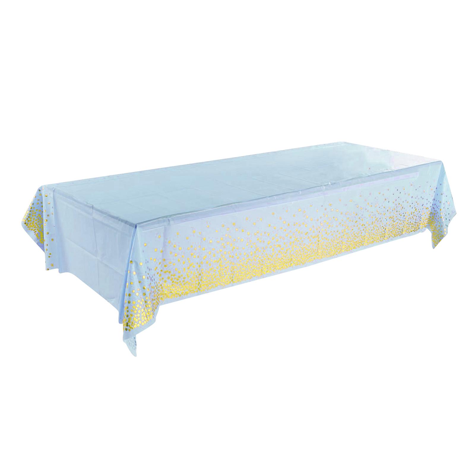 Table Runner 273cm Wedding Glitter Sparkly Gold Stamping Cloth Party Blue