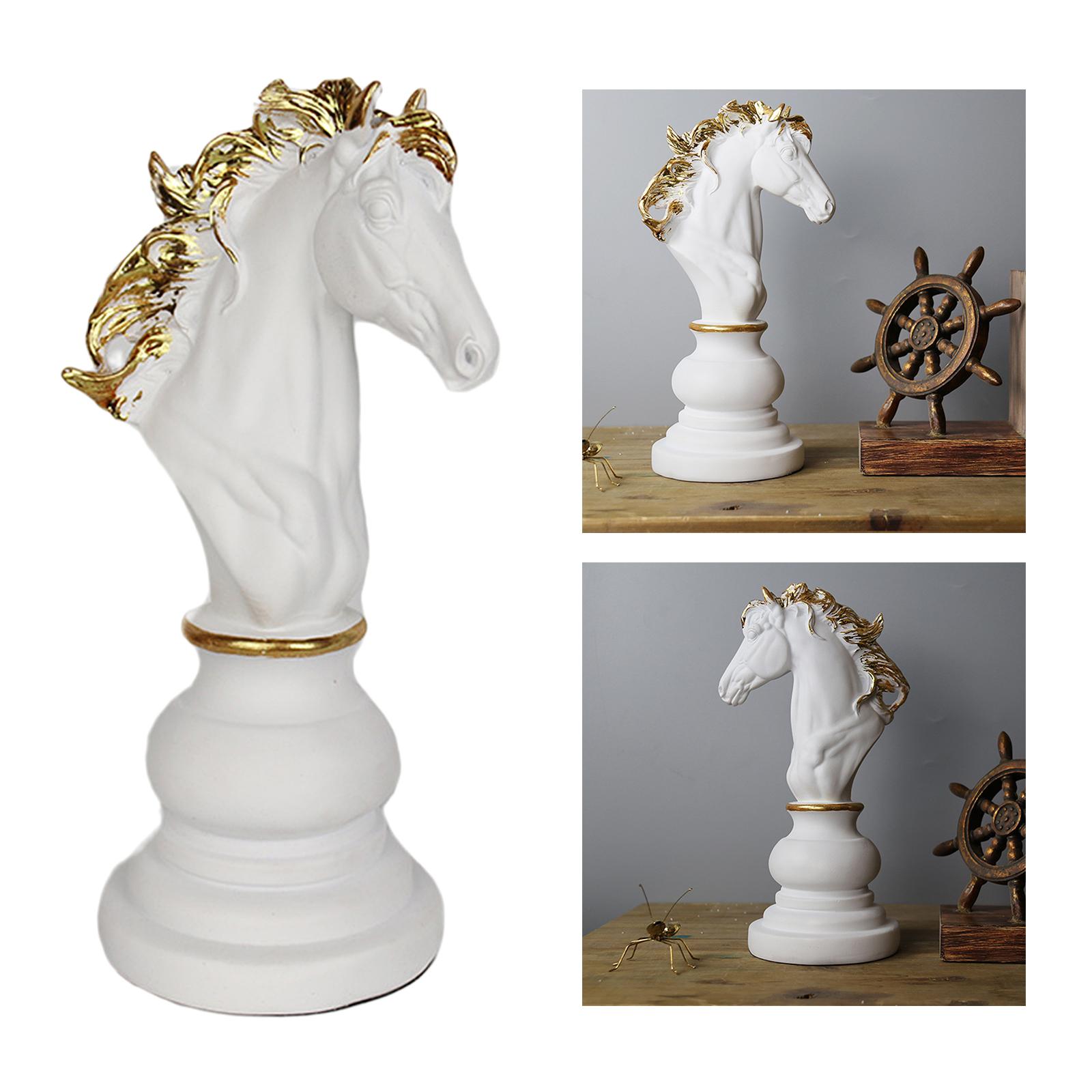 Chess Statues Livingroom Chessman Figurine Desktop Ornament Knight