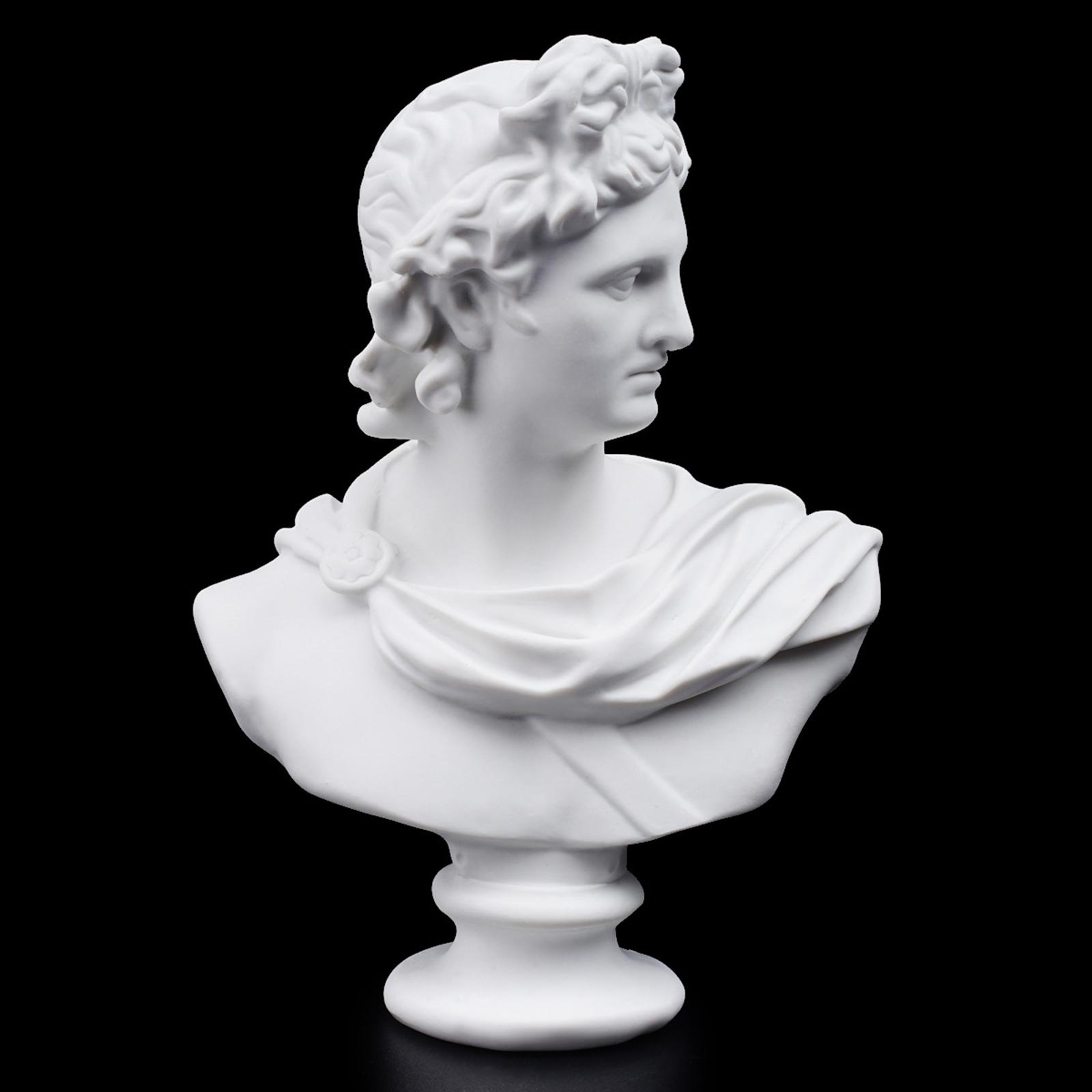 Greek Apollo Statue Replica Mini Portraits Figurine Sculpture Art Handicraft