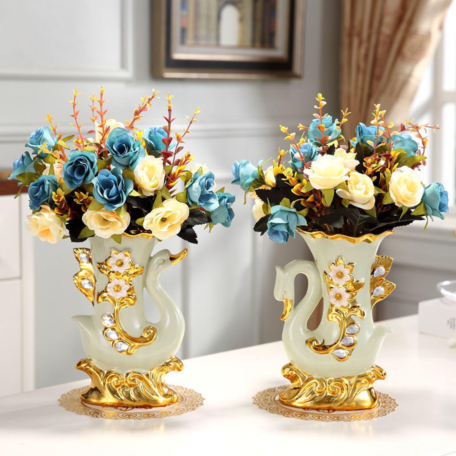 2x European Style Ceramic Flower Vase Floral Vases Desktop Home  