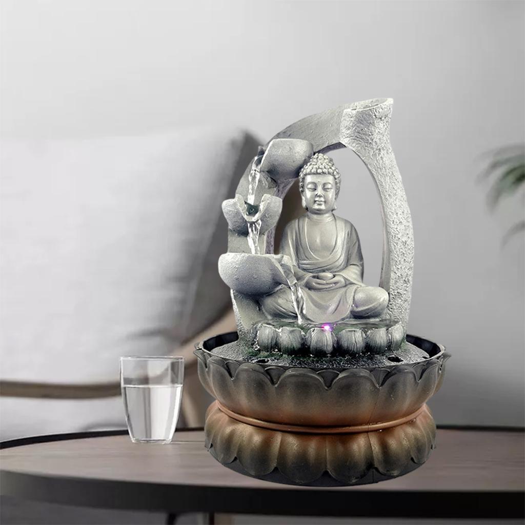Sitting Buddha Table Water Fountain - Indoor Fengshui Meditation Relaxing