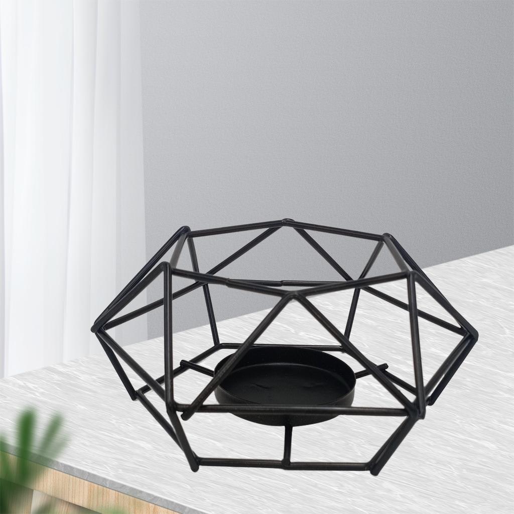 Geometric Votive Tea Light Holder Candlestick Desktop Centerpiece Style 3