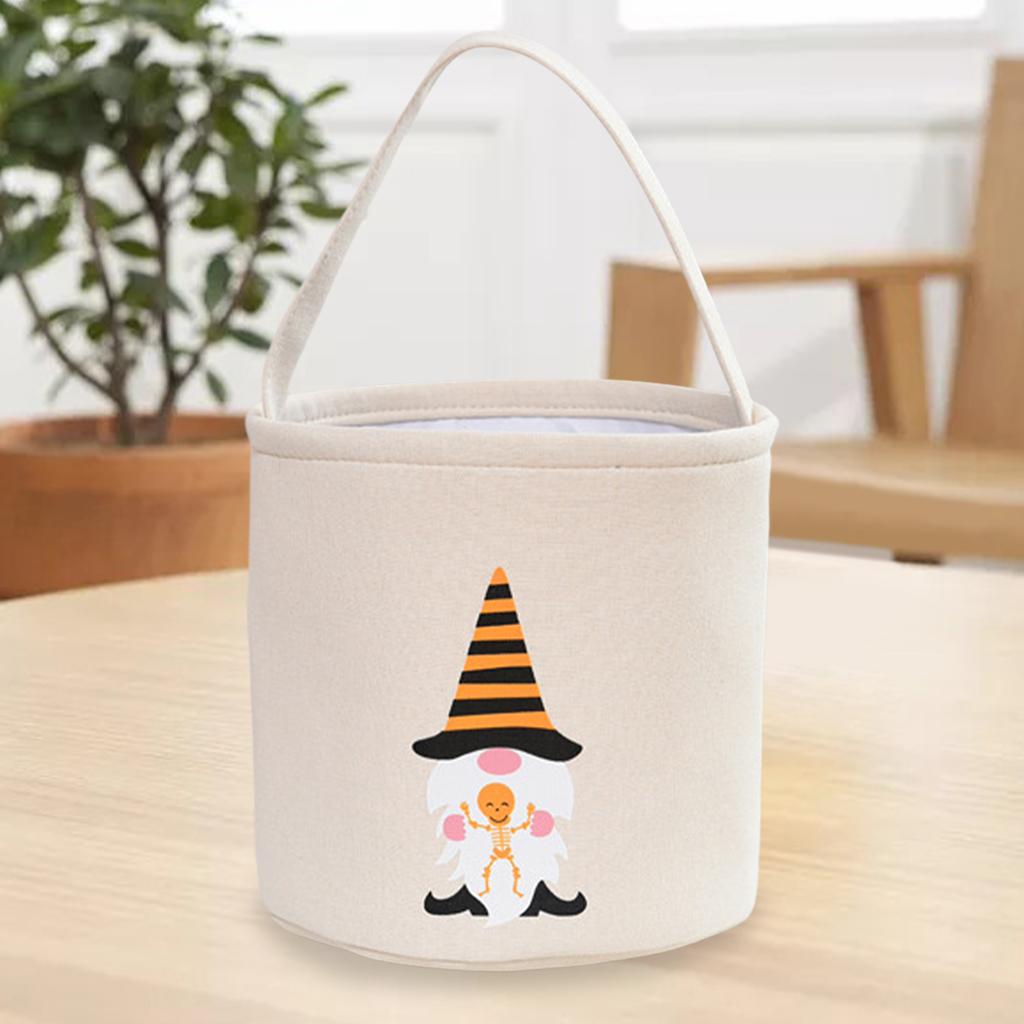 Halloween Trick Bag Goody Snack Tote Bucket Gift Bags Party Favor White 3