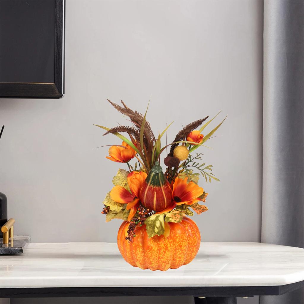 Halloween Artificial Pumpkins Floral Harvest Fake Thanksgiving Party Decors