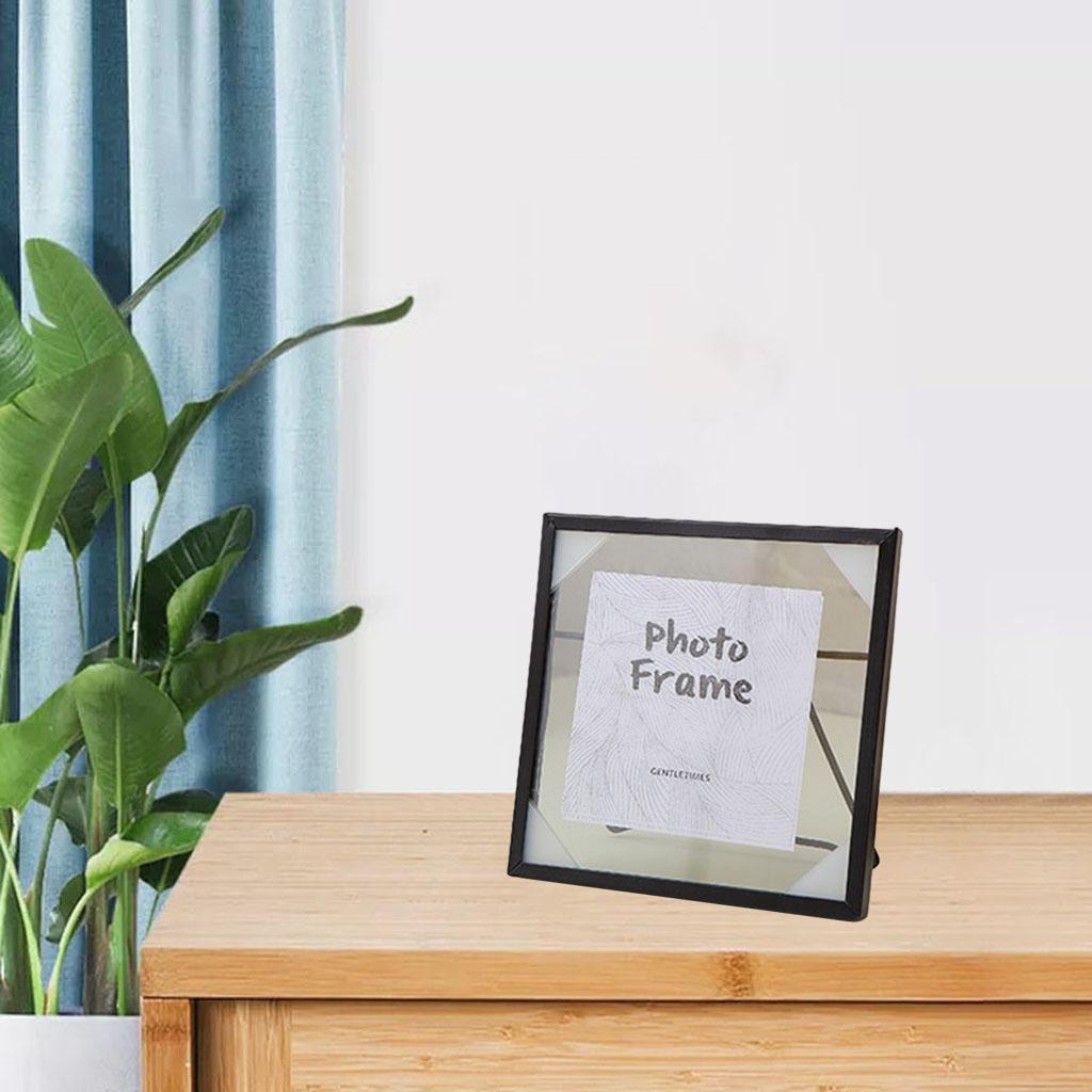 Creative Nordic Metal Glass Photo Frame Crafts Home Desktop Bedroom Decors S Black