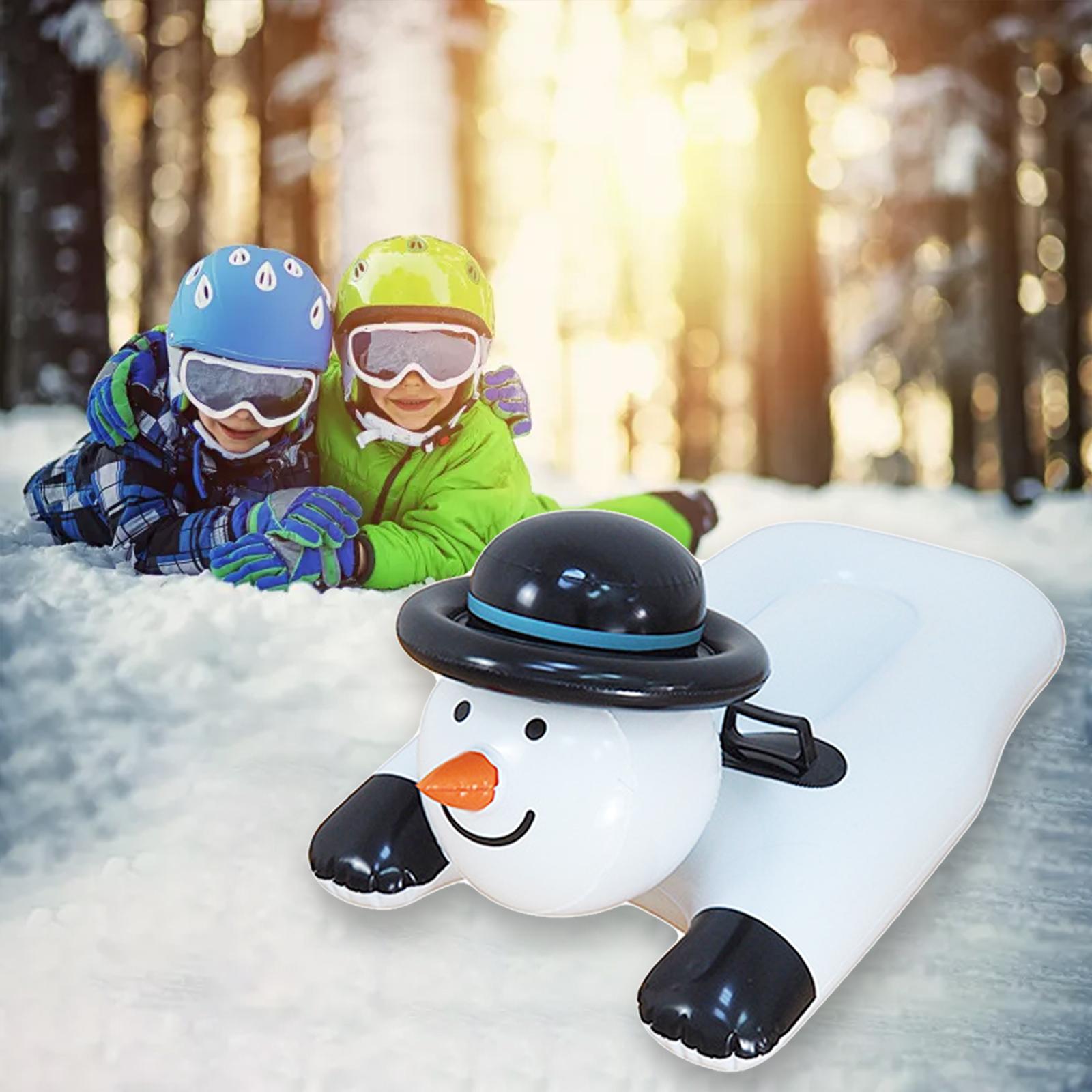 Inflatable Snow Tube Heavy Duty Snow Sled for Children Adult Snowman