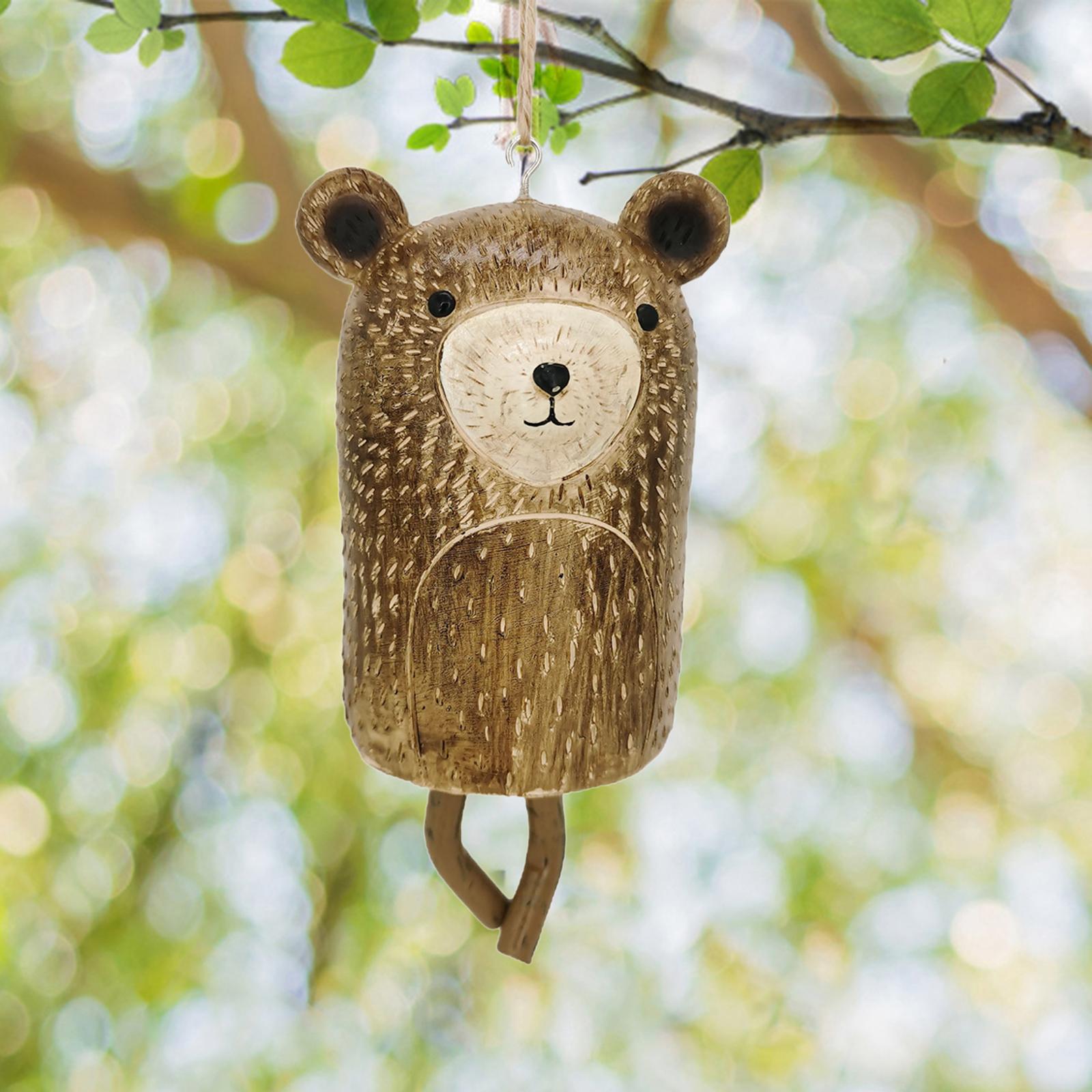 Cute Rustic Animal Wind Chimes Hanging Aeolian Bell for Gift Garden Decor G