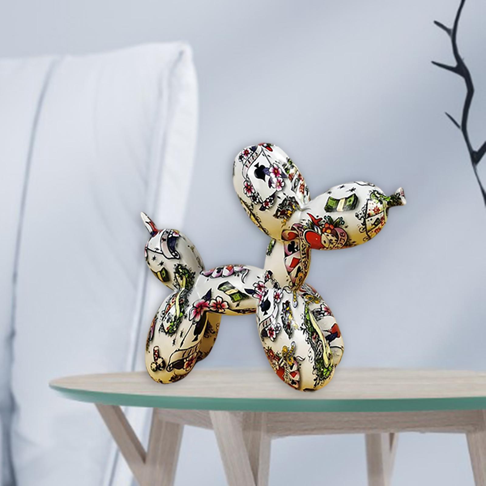 Scrawl Balloon Dog Sculpture Animal Statue Art Crafts for Home Kids Room J