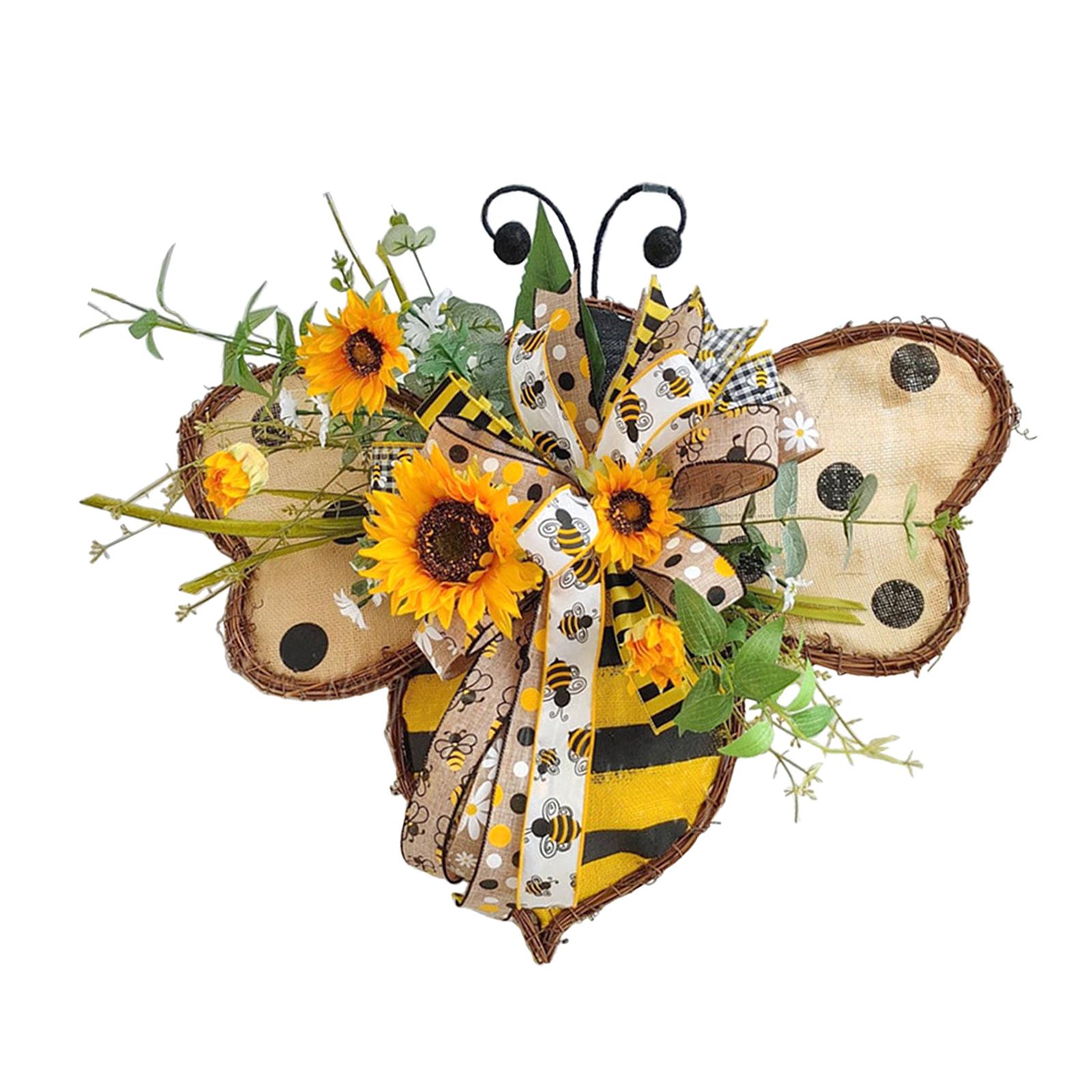 Sunflower Bee Wreath