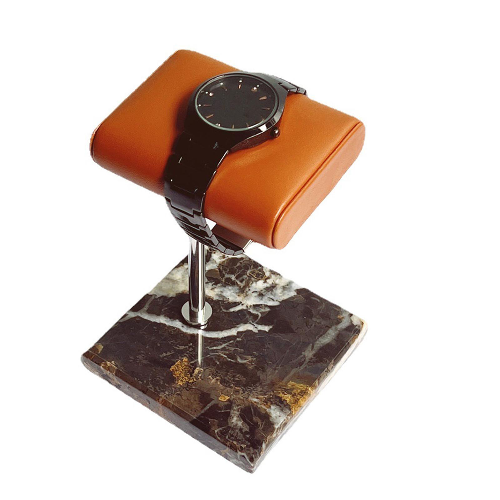 PU Leather Watch Bracelet Display Stand Durable Convenient  Brown
