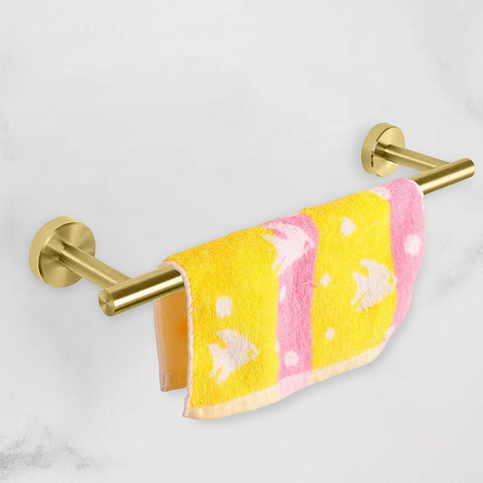 3 Pieces Bathroom Hardware Accessories Set Towel Hook 16" Towel Bar Gold