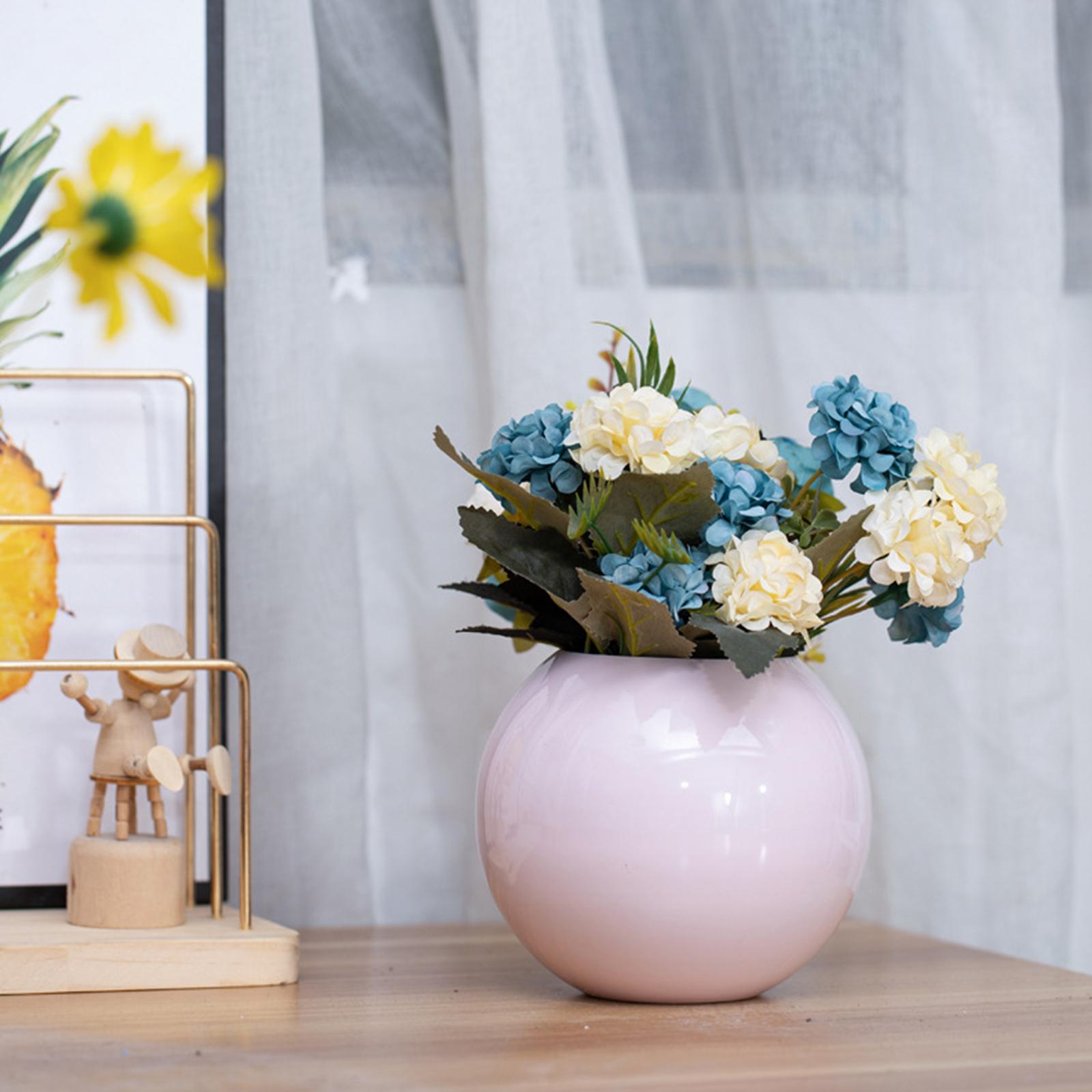 Flower Vase Artificial Flowers Arrangement Holder Flower Pot for Shelf