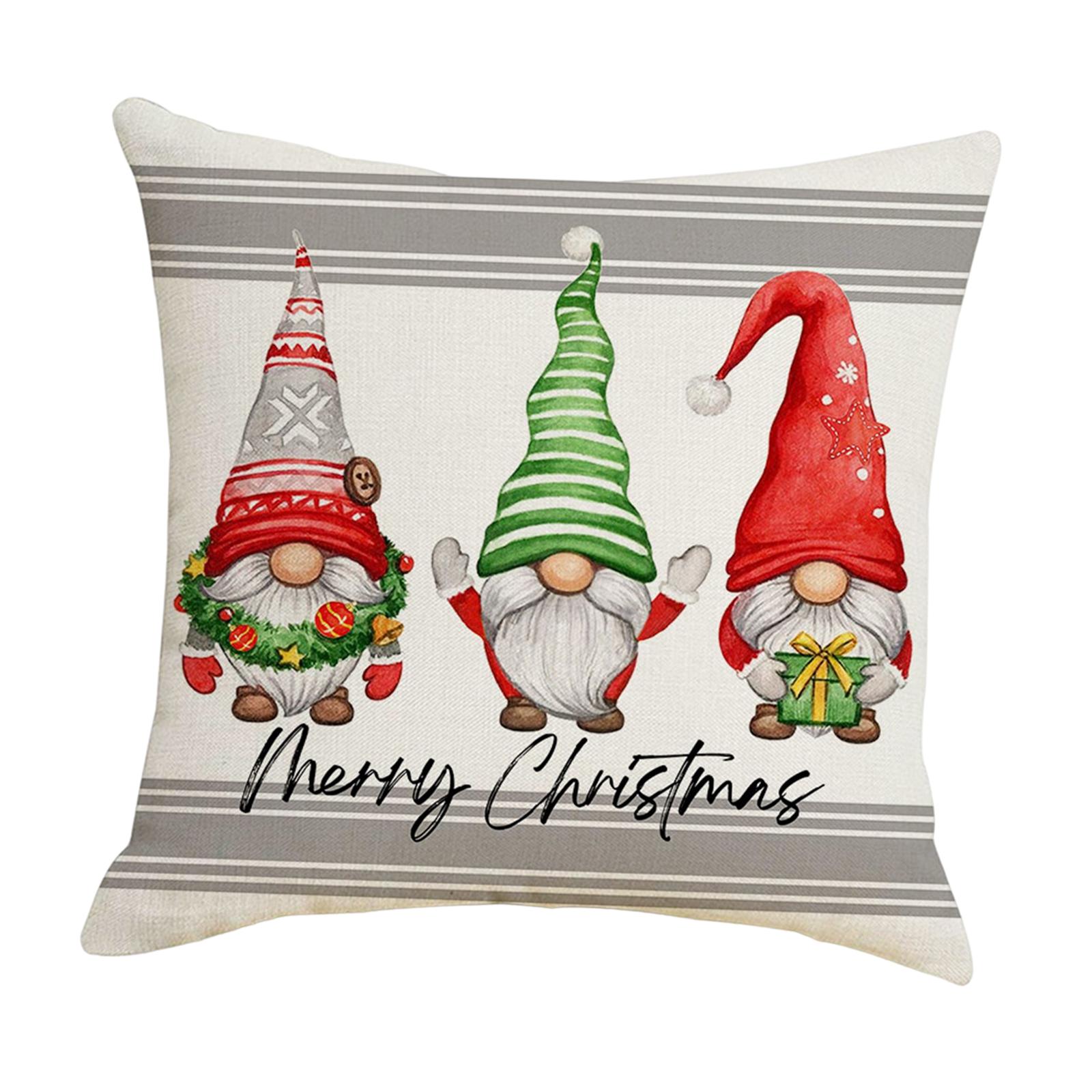 Pillowcases 18Inchx18inch Ornament Throw Pillow Cover for Christmas Sofa Bed Dolls