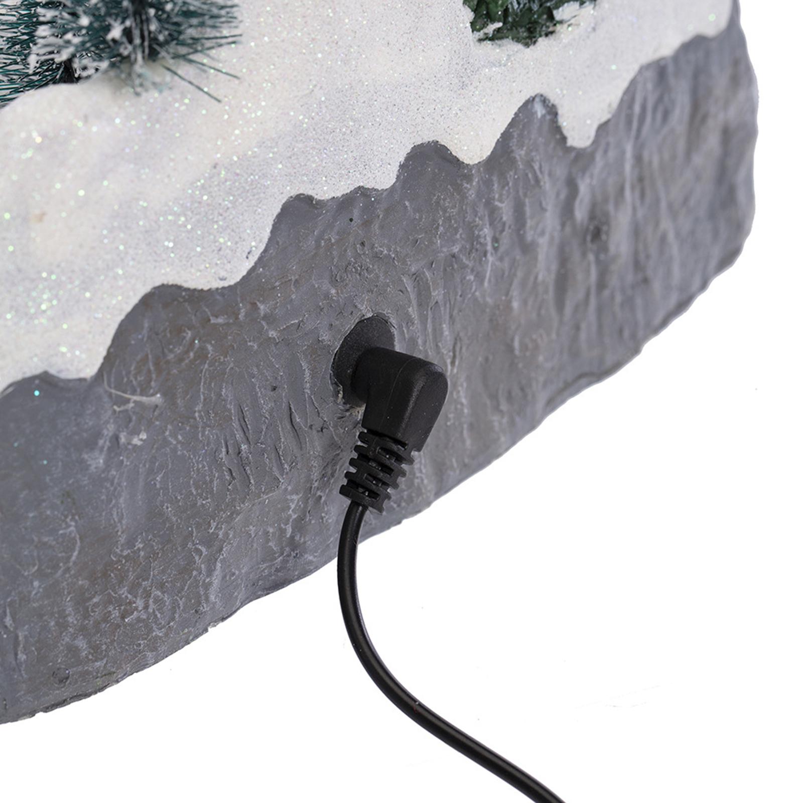 Scene Village House Battery Operated Miniature for Desktop Holiday