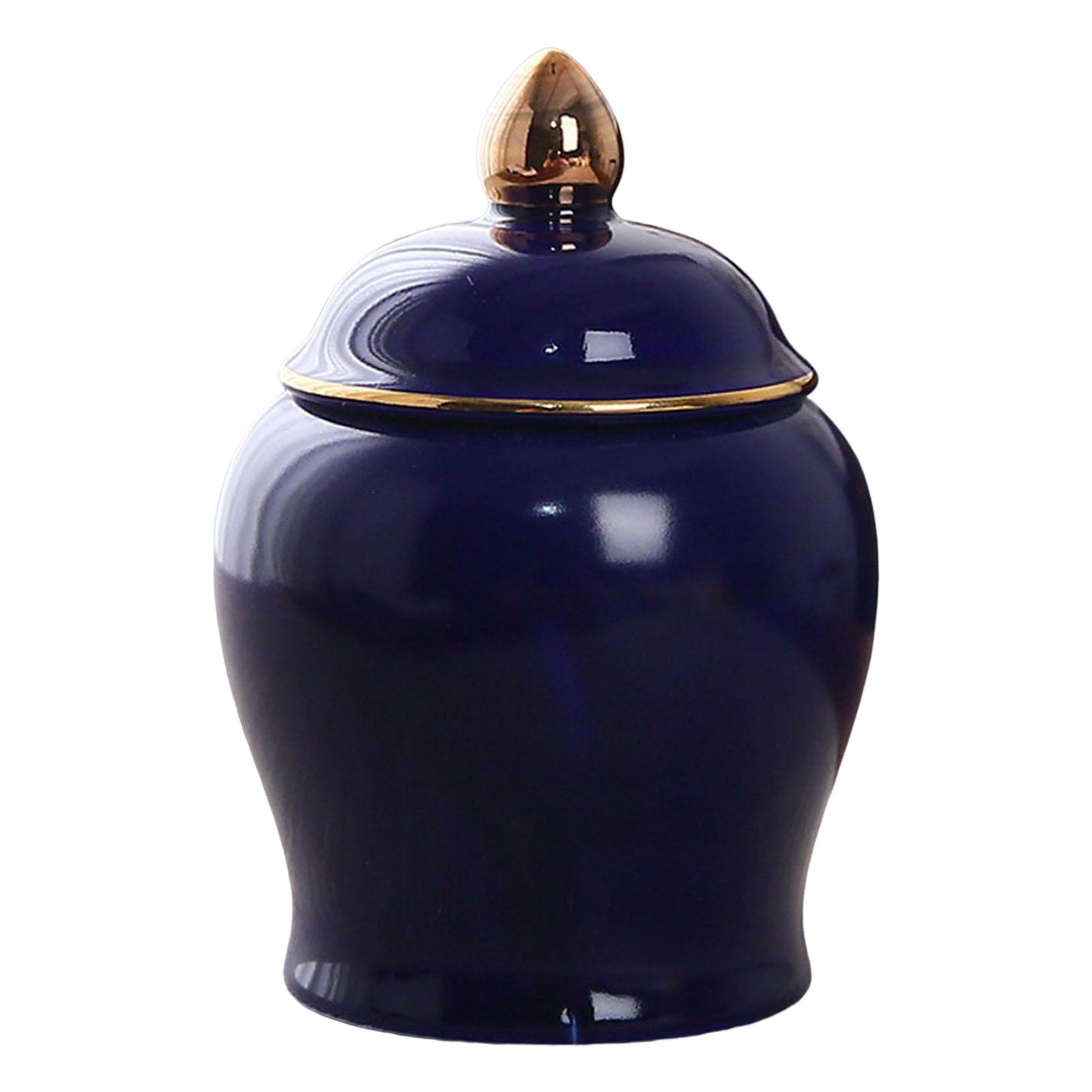 Ceramic Storage Jar Navy