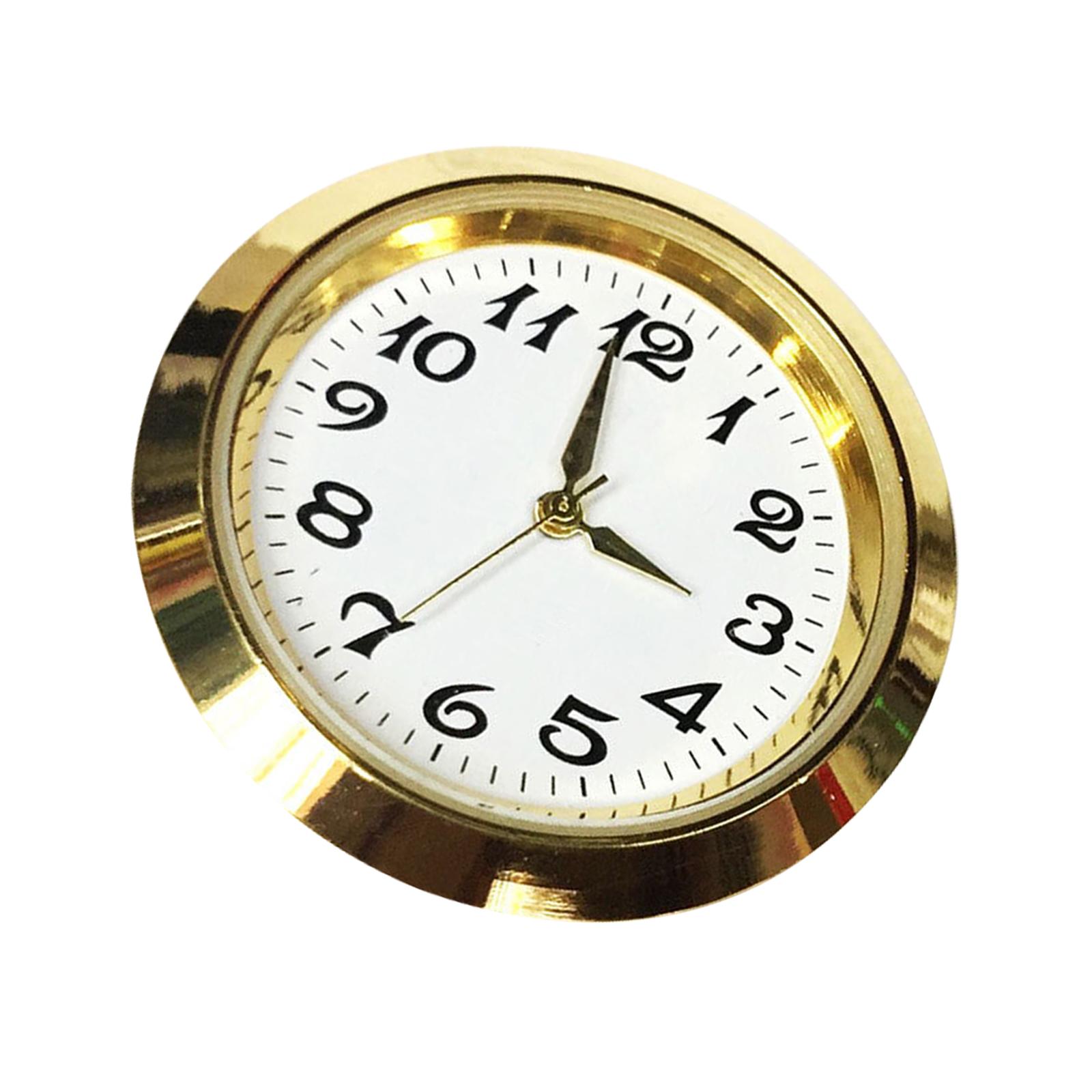Round Clock Insert Clock Movement Clock Face for Diameter 1-3/8 inch Hole Aureate
