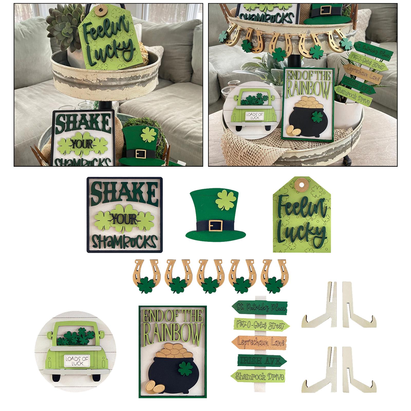 ST Patrick’S Day Decorations Art Ornament for Bar Festivals Party Supplies Style D