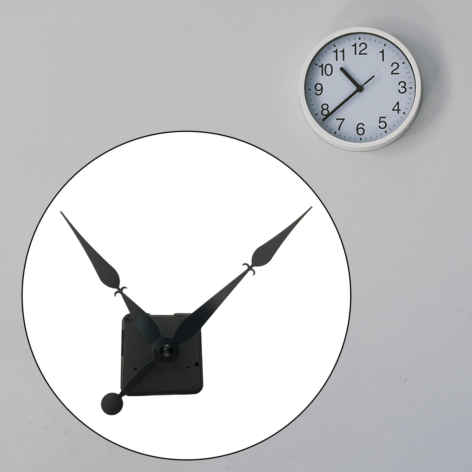 Clock Movement Mechanism Long Shaft Clock Hands Clock Replacement Parts Black
