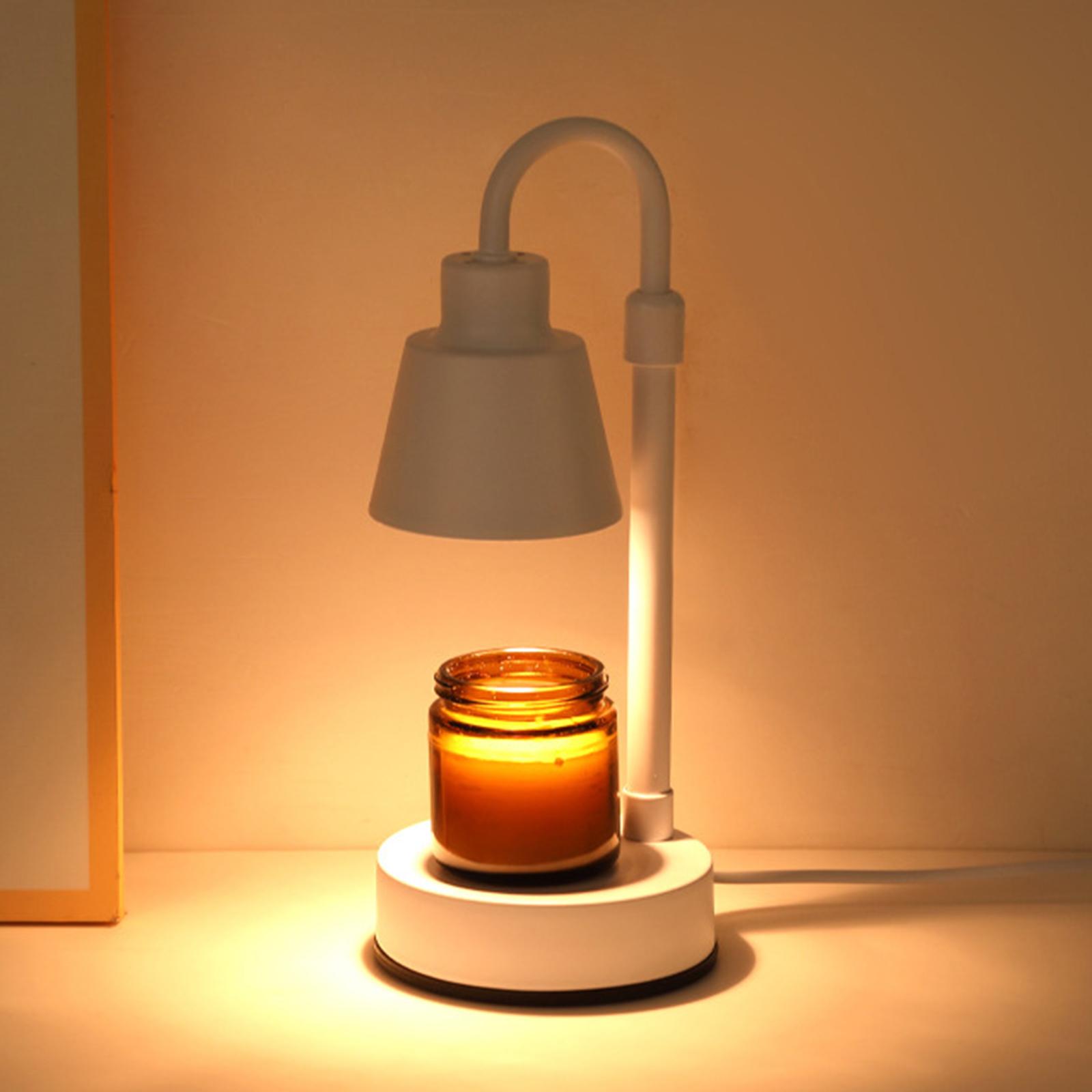 Melting Lamp Electric Candle Burner Adjustable Brightness Candle Warmer Lamp White 