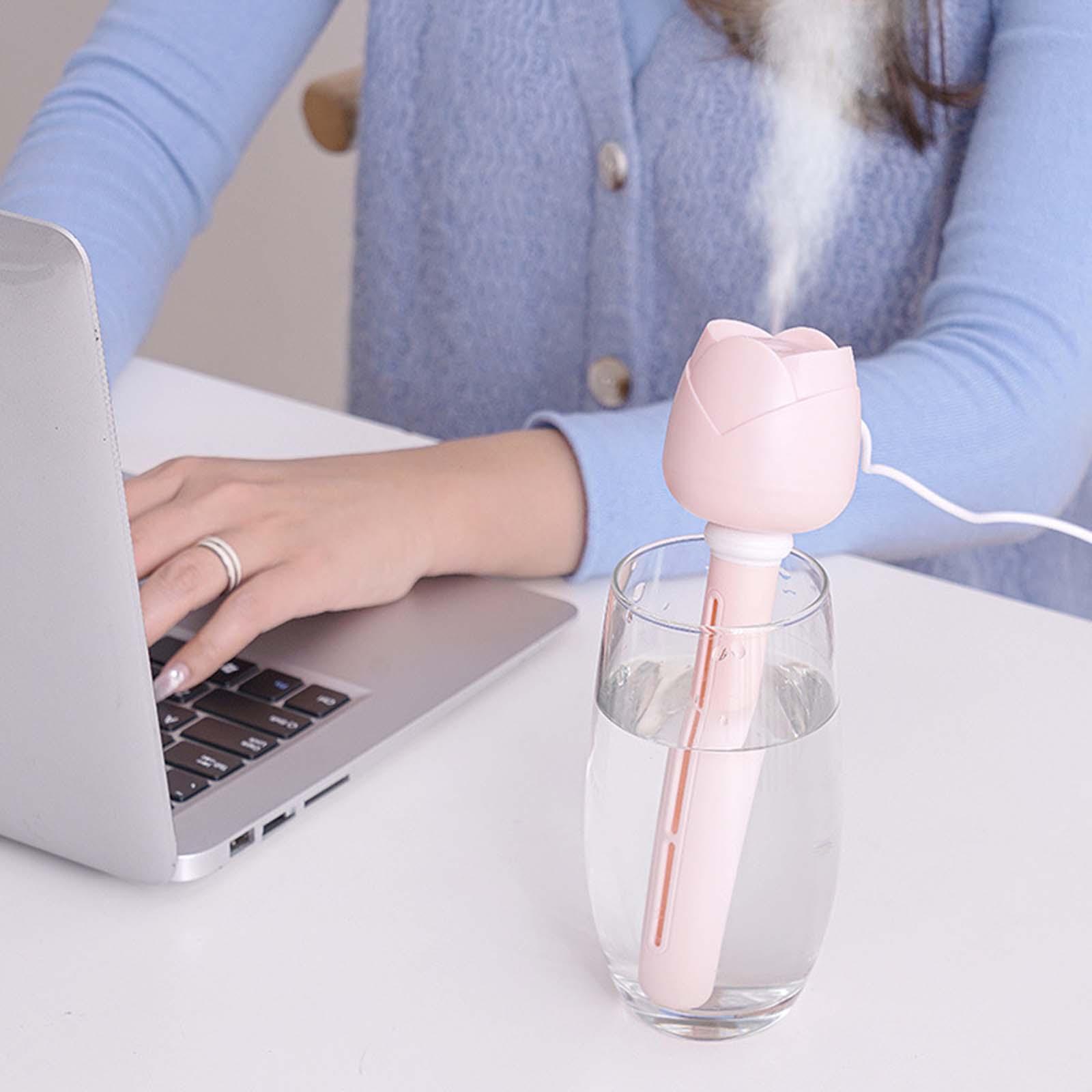 Mini Air Humidifier Auto Shut Off Personal Humidifier Desktop Bedside Pink