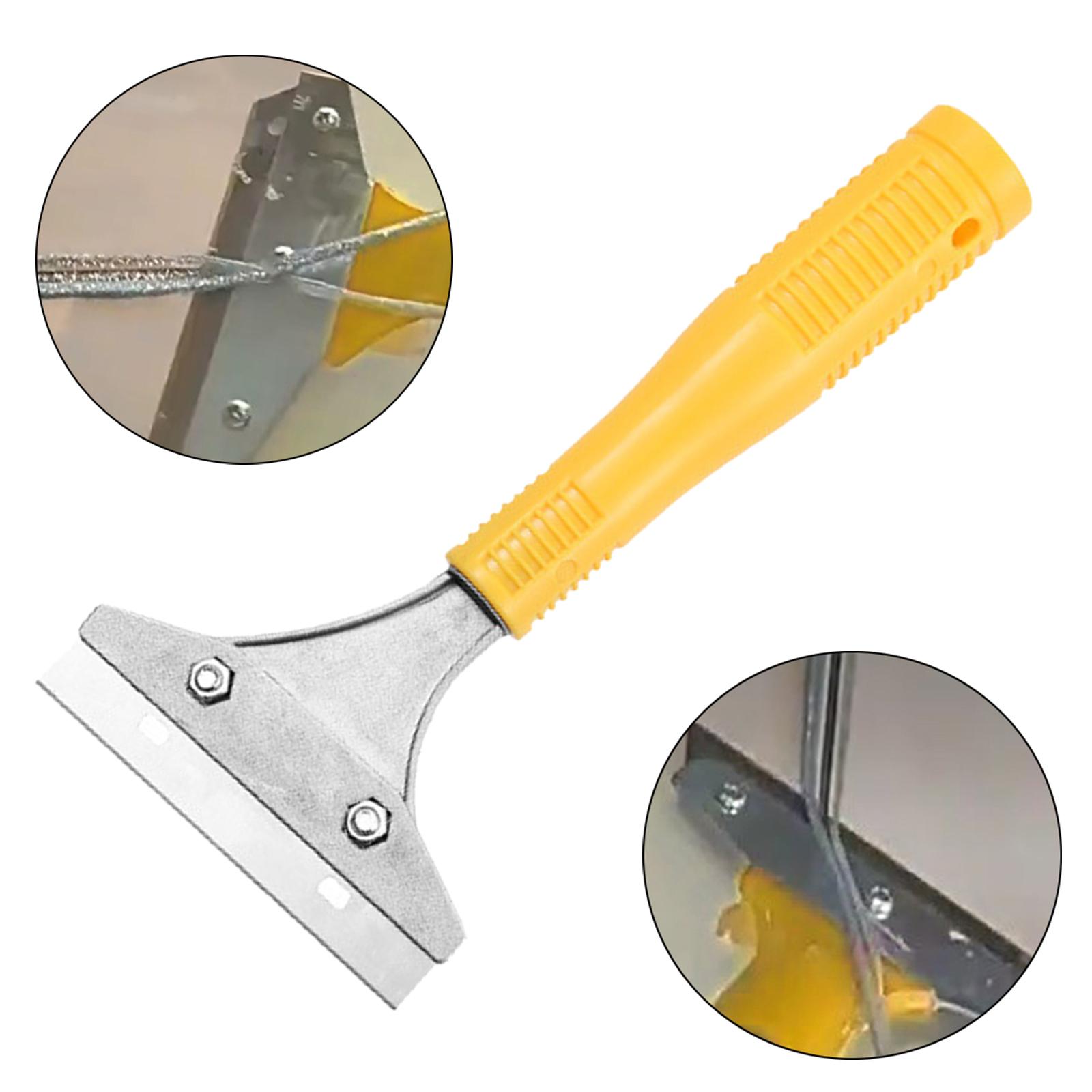 Putty Scraper Sturdy Paint Scraper for Home Wallpaper Tiles Yellow