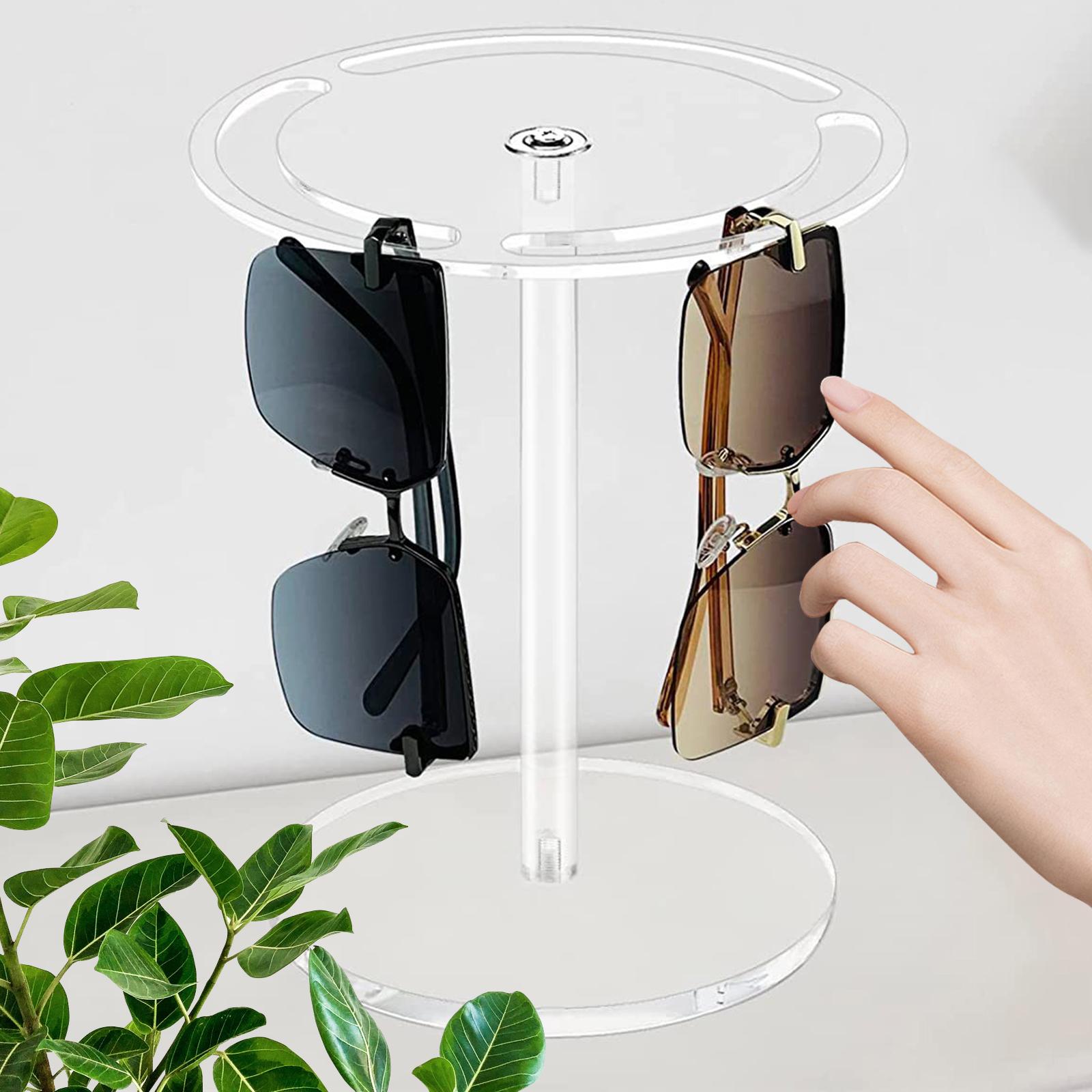 Sunglasses Display Stand Office Desk Collection Acrylic Glasses Storage Rack clear