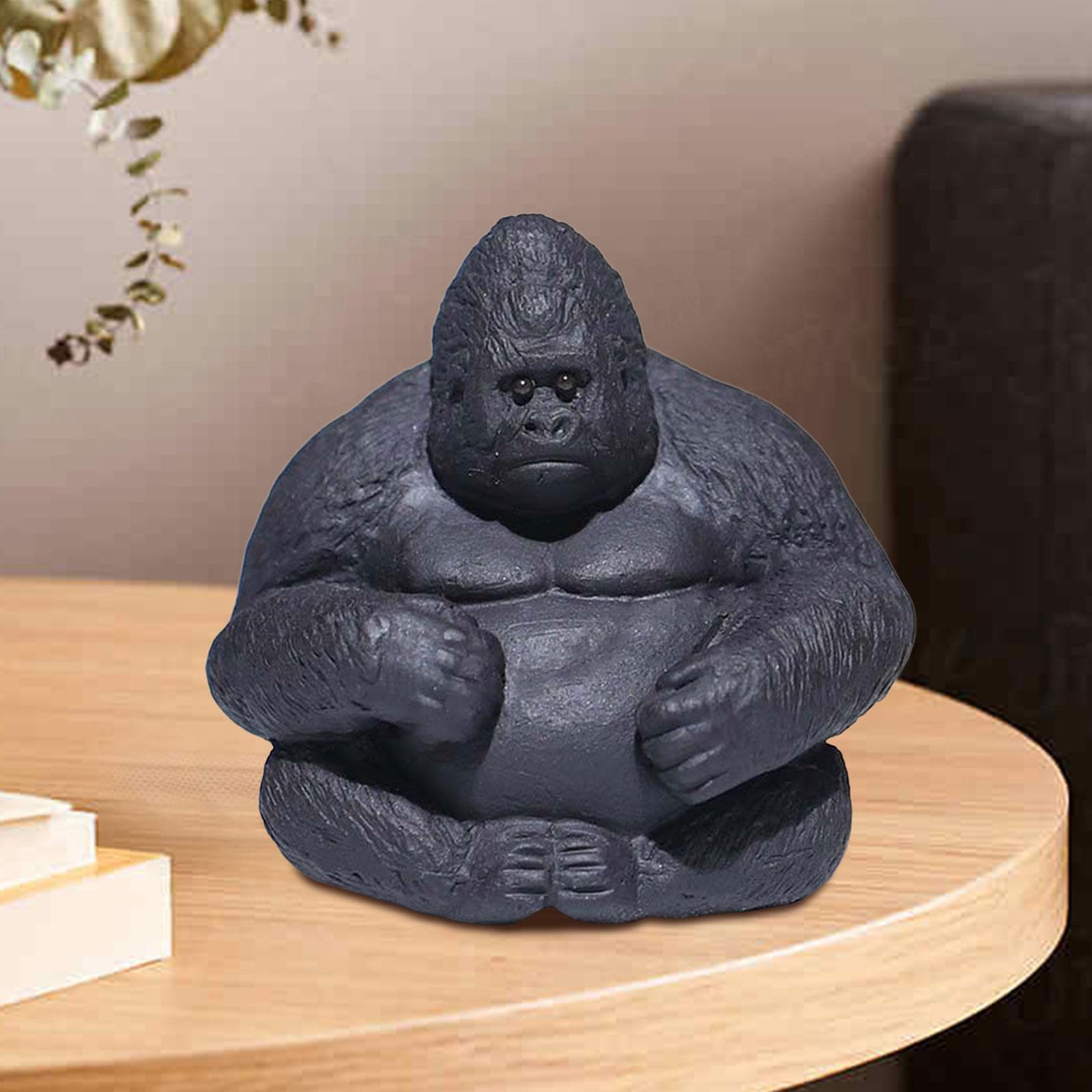 Miniature Animal Figurine Small Animal Statue for Living Room Bookcase Decor Chimpanzees