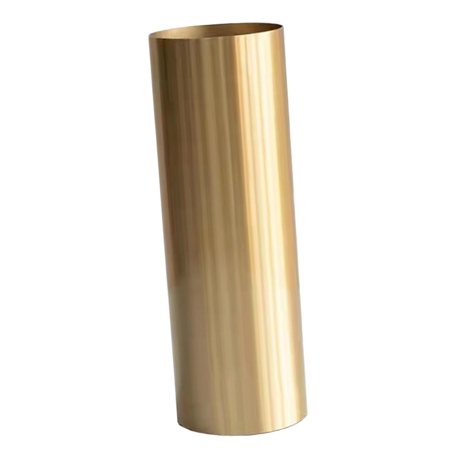 Metal Cylinder Vase Gold