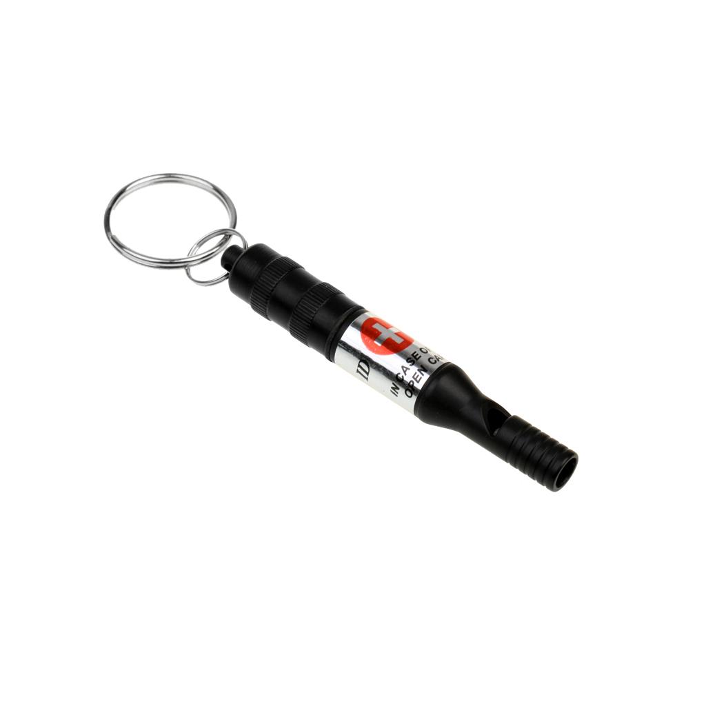 2pcs Portable Mini Aluminium Emergency Whistle Keychain Keyring Camping Survival 