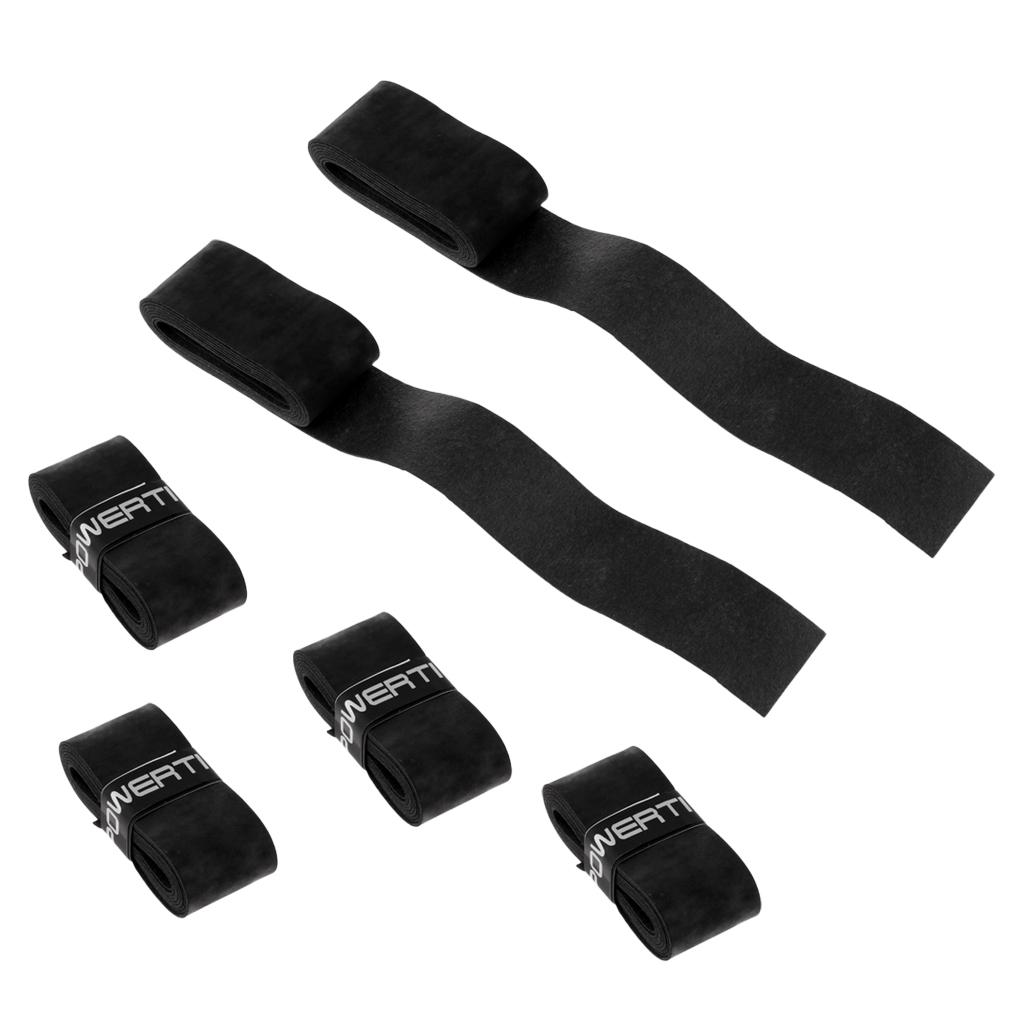 6 Pieces Tennis Badminton Squash Racket Grip Overgrip Tape Black