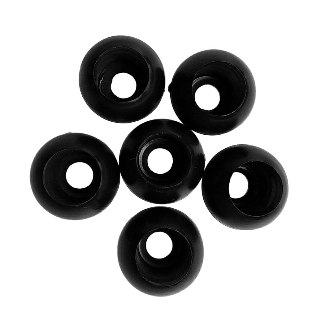 Pack 6 Ball Lock End Fastener Stoppers for 8mm Single Bungee Rope/Shock