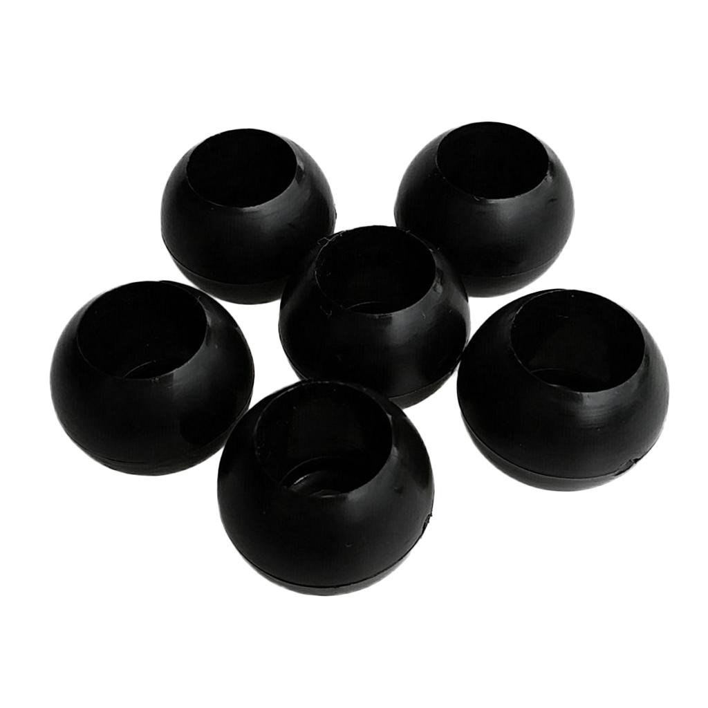 Pack 6 Ball Lock End Fastener Stoppers for 8mm Single Bungee Rope/Shock
