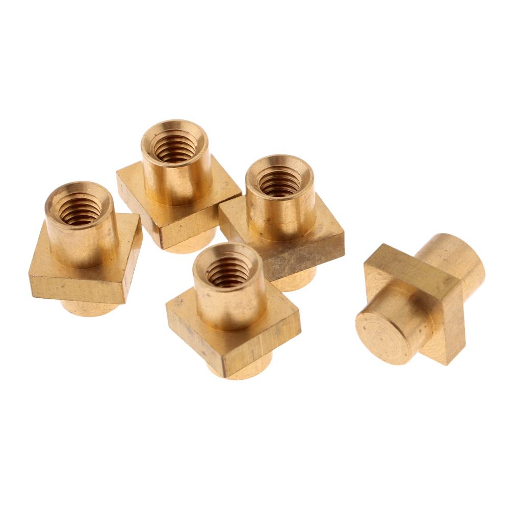 Count 5pcs M6 Female Thread Knurled Nuts Brass Threaded Insert Embedment Nut