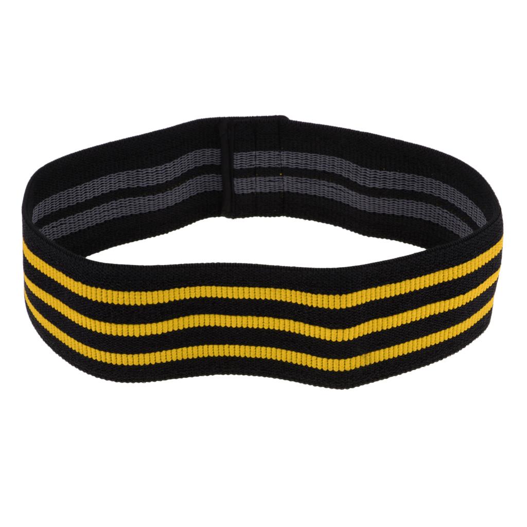 Premium Resistance Hip Bands for Gym Exercise Workout Training Yoga Yellow L