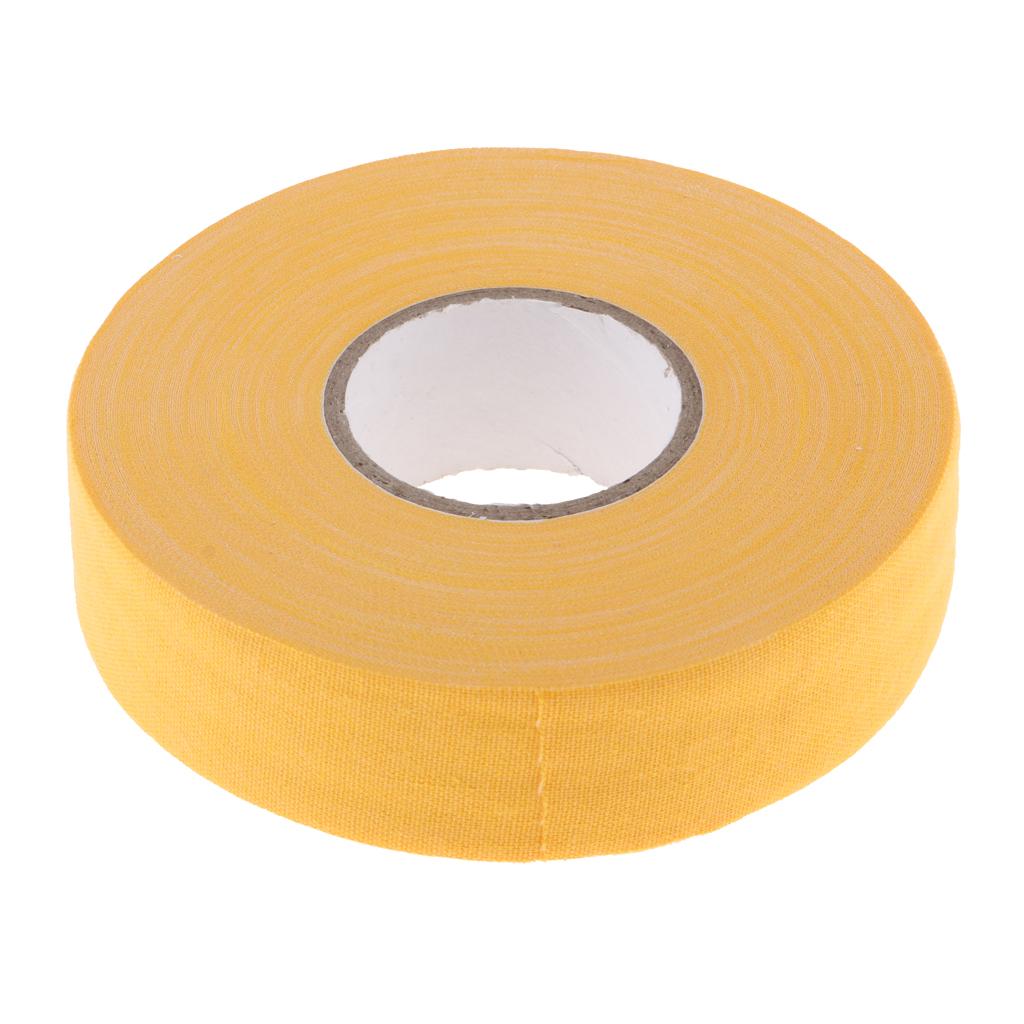 1 Roll Waterproof Adhesive Ice Hockey Cloth Tape Stick Handle Grip   Yellow