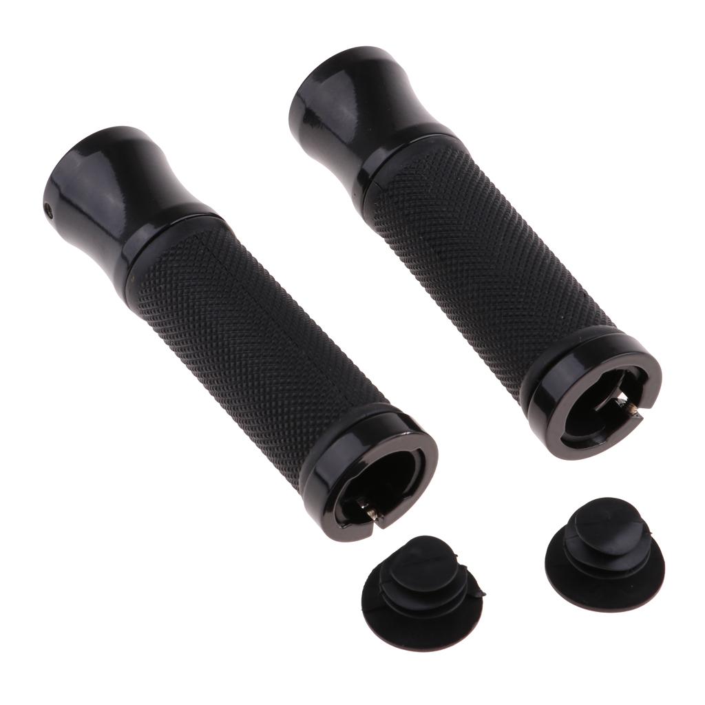 Mountain Bike Handlebar Grips Ends Cycling Lock-On Ends black