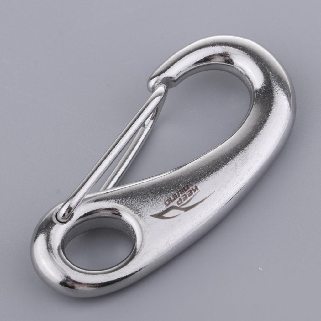 Scuba Diving Stainless Steel Egg Quick Link Carabiner Snap Hooks Clip 70mm