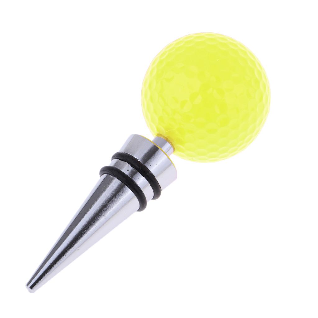 Golf Wine Stopper Bottle Sealer Replacement Stoppers Decorative Yellow