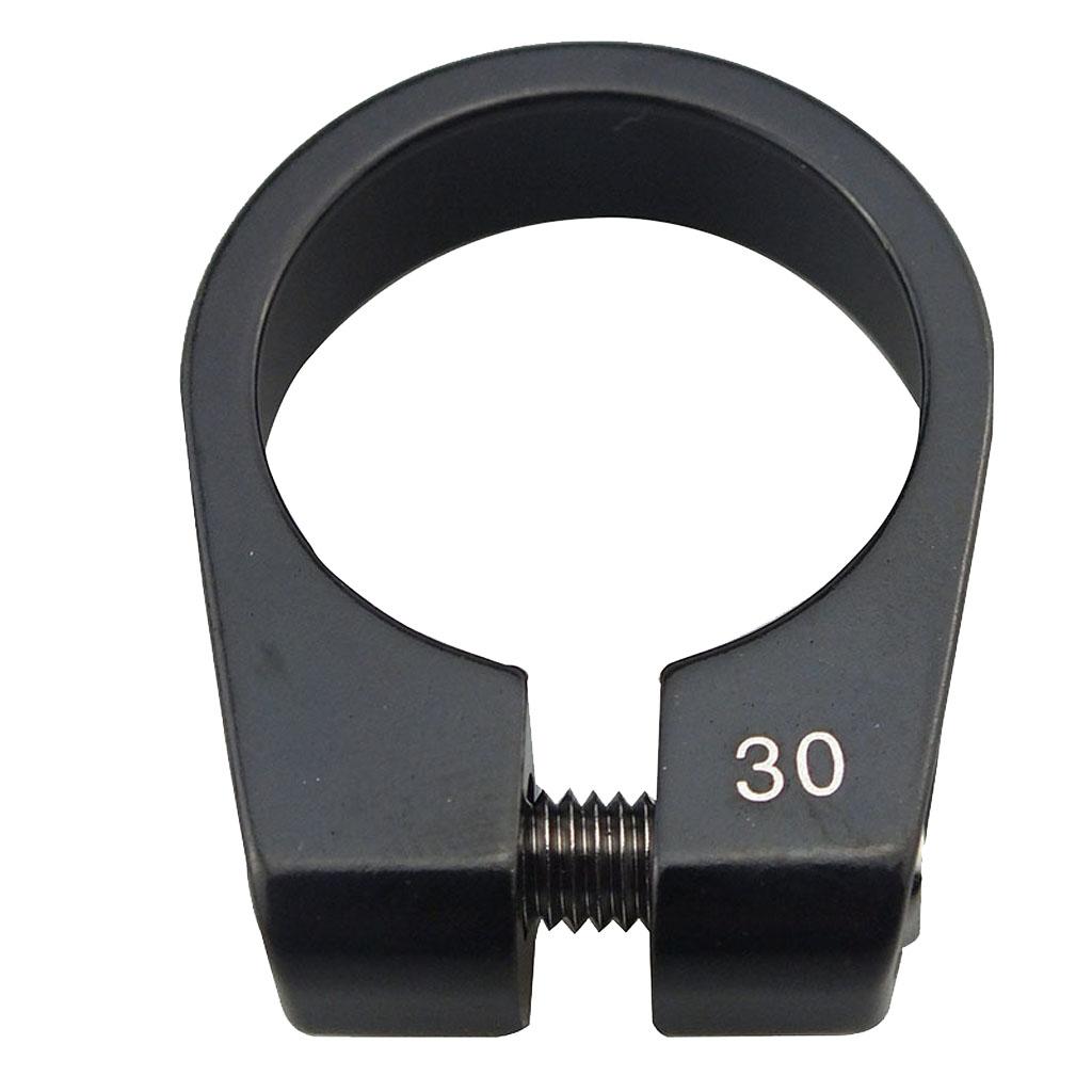 Alloy SeatPost Clamp Fixed Screw Tube Bike Bicycle Seat Clip Black 30mm