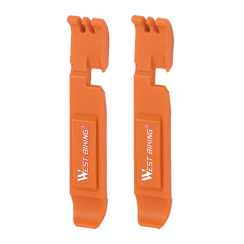 2Pcs Bicycle Tire Tyre Lever Opener Breaker Wheel Spoke Repair Tools Orange