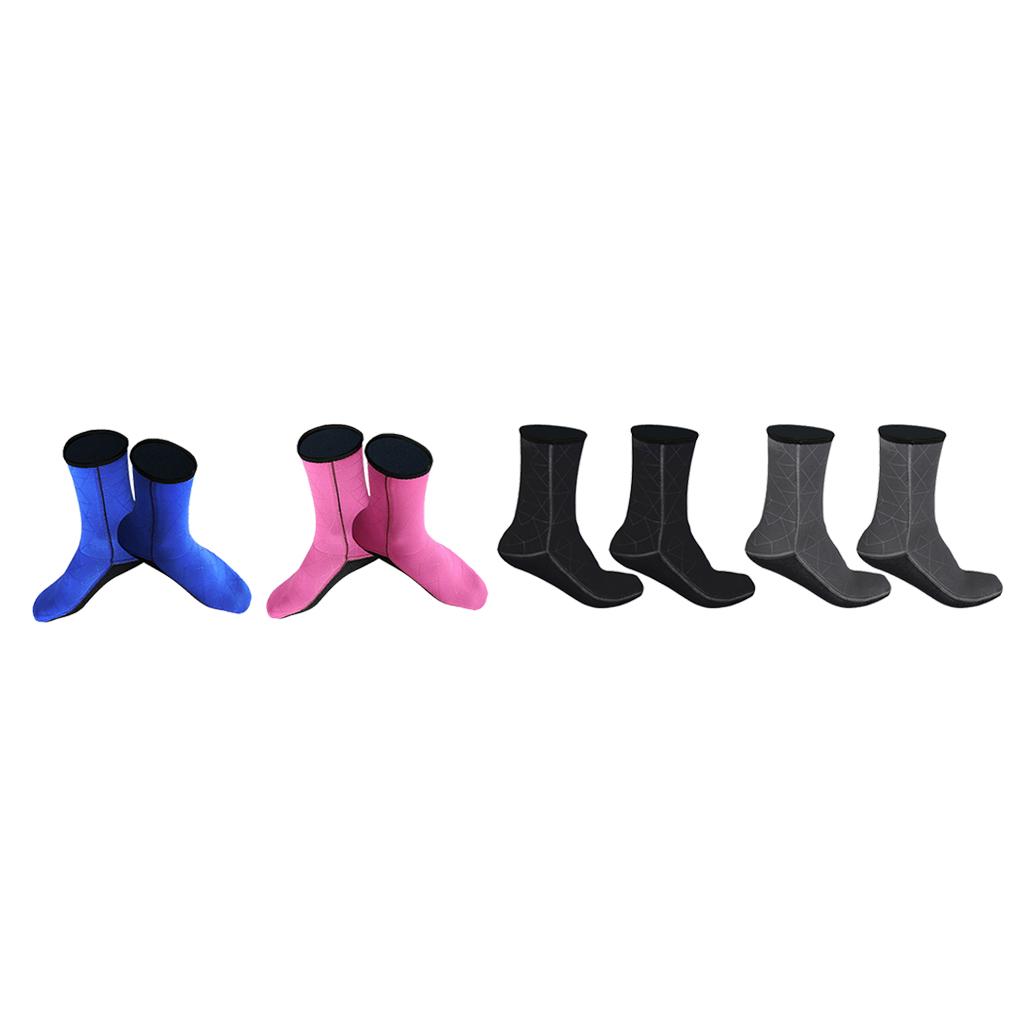 3mm Diving Scuba Surfing Water Sports Sock Wetsuit Snorkeling Boots Black M