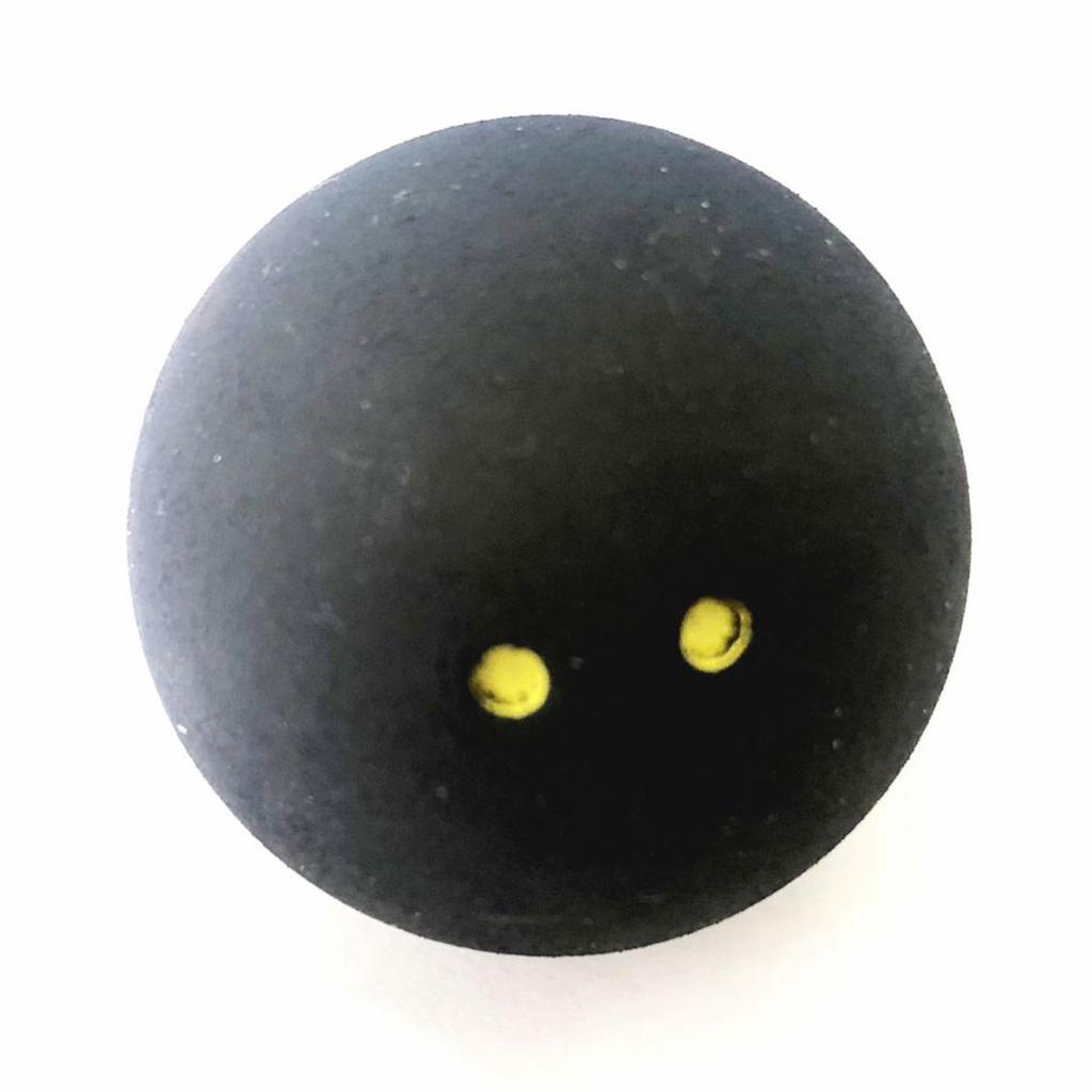 3 Pack Rubber Double Yellow Dot Squash Balls Racing Training Practice Balls