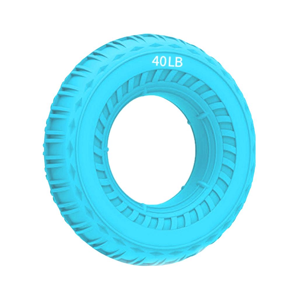 Universal Silicone Tire Texture Hand Training Grip Blue 40 Pound