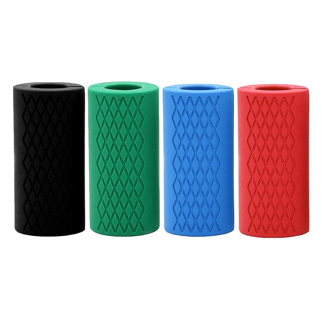 Dumbbell and Barbell Grips Silicone Grips Black