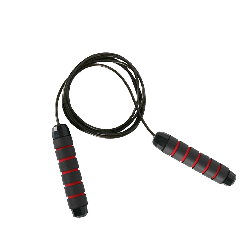 Jump Rope Workout Tangle-Free Rapid Speed Cable Skipping Rope  Red