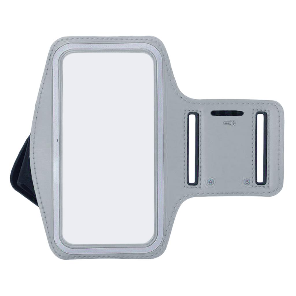 Sports Running Cell Phone Armband Waterproof Silver 4.7inch